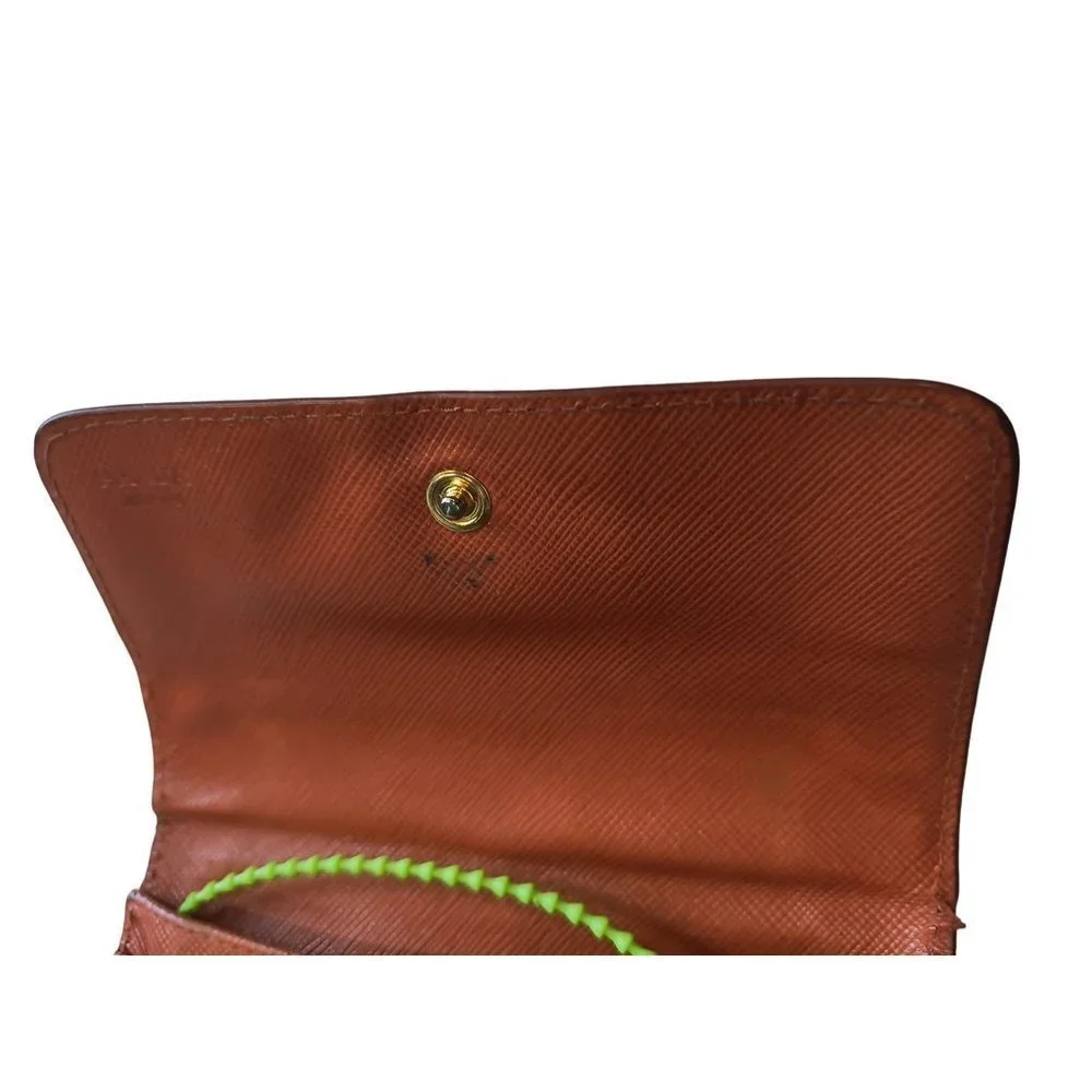 Vintage PRADA Saffiano leather‎ card holder in Papaya Fair ++ condition